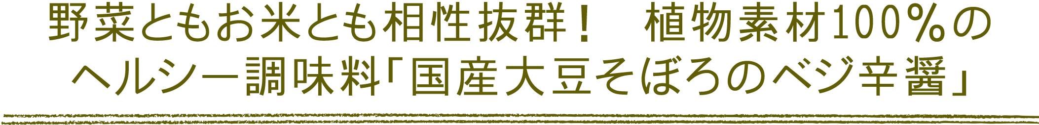 野菜ともお米とも相性抜群！植物素材100％のヘルシー調味料「国産大豆そぼろのベジ辛醤」