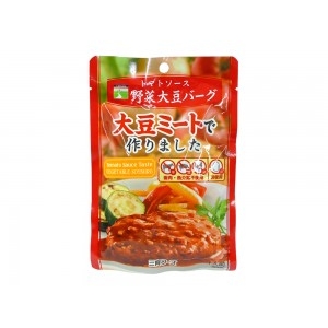 トマトソース野菜大豆バーグ